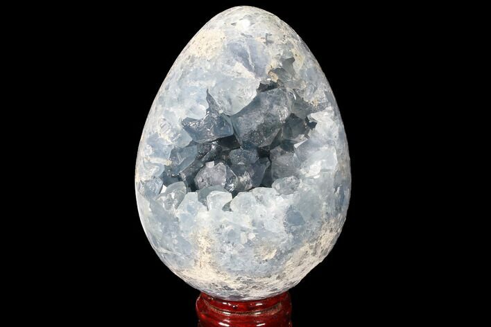 Crystal Filled Celestine (Celestite) Egg Geode #88314